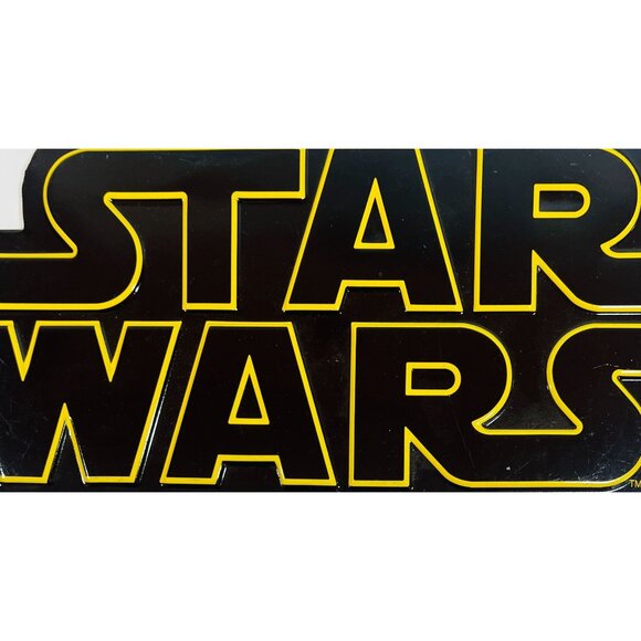 Star Wars Official Logo Tin Sign 13" X 6"  embossed man cave collection - Picture 1 of 2